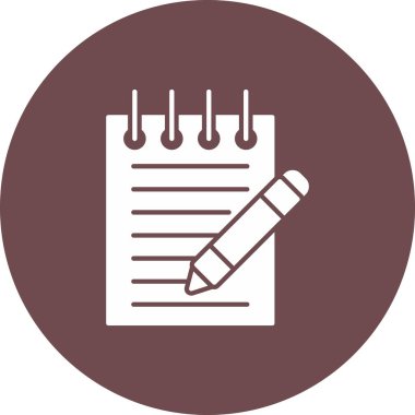 Web Kullanımı için Not Defteri Simgesi, Vektör İllüstrasyonu