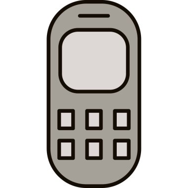 Web Kullanımı için Eski Telefon Simgesi, Vektör İllüstrasyonu