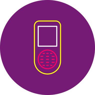 Web Kullanımı için Eski Telefon Simgesi, Vektör İllüstrasyonu