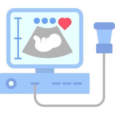 Web kullanımı için Ultrason Simgesi, Vektör İllüstrasyonu