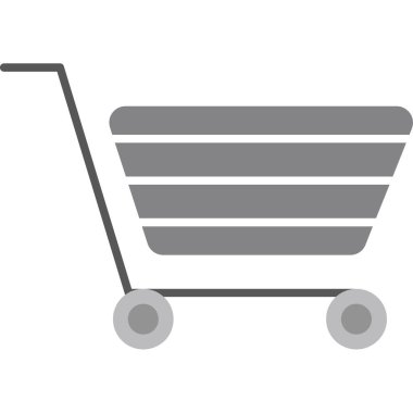 Alışveriş Arabası Simgesi, Web Kullanımı için Vektör İllüstrasyonu
