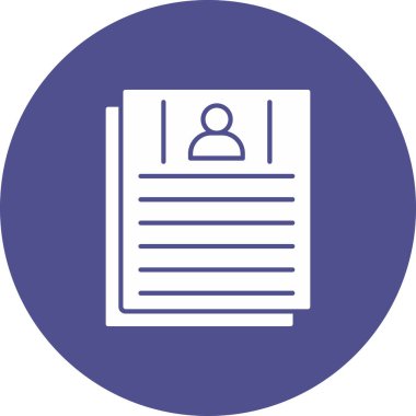 Web Kullanımı için CV Simgesi, Vektör İllüstrasyonu