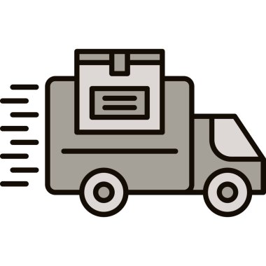 Web kullanımı için Taşıma Aracı Simgesi, Vektör İllüstrasyonu