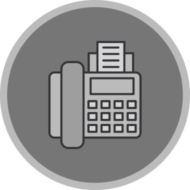 Web kullanımı için faks Simgesi, Vektör İllüstrasyonu