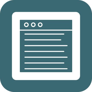 Web Tarayıcı Simgesi, Web Kullanımı için Vektör İllüstrasyonu