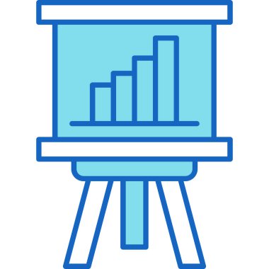 Web Kullanımı için Sunum Simgesi, Vektör İllüstrasyonu