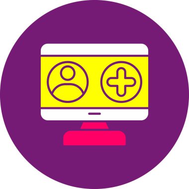 Web Kullanımı için Profil Simgesi, Vektör İllüstrasyonu