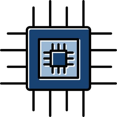 Çip Simgesi, Web Kullanımı için Vektör İllüstrasyonu