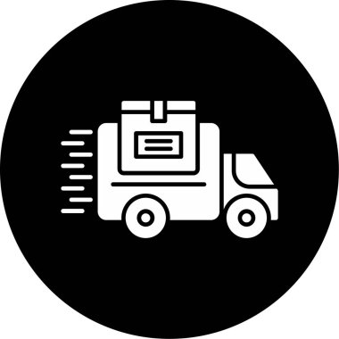 Web kullanımı için Taşıma Aracı Simgesi, Vektör İllüstrasyonu