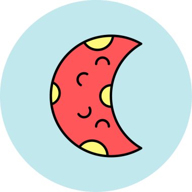 Yarım Ay Simgesi, Web Kullanımı için Vektör İllüstrasyonu