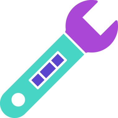 Web Kullanımı için Wrench Simgesi, Vektör İllüstrasyonu