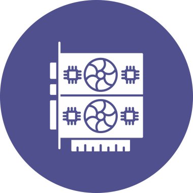 Web Kullanımı için Grafik Kart Simgesi, Vektör İllüstrasyonu