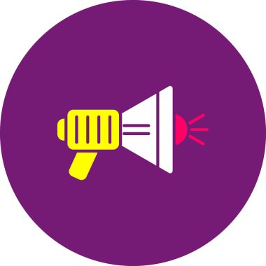 Web Kullanımı için Megafon Simgesi, Vektör İllüstrasyonu