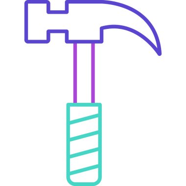 Çekiç Simgesi, Web Kullanımı için Vektör İllüstrasyonu