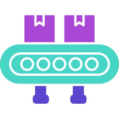 Web Kullanımı için Taşıyıcı Kayışı Simgesi, Vektör İllüstrasyonu