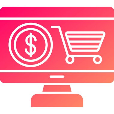 Web Kullanımı için Etrade Simgesi, Vektör İllüstrasyonu