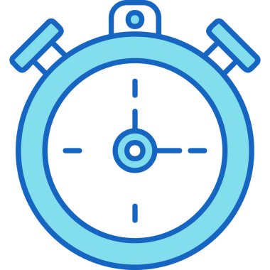 Stopwatch Simgesi, Web Kullanımı için Vektör İllüstrasyonu
