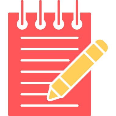 Web Kullanımı için Not Defteri Simgesi, Vektör İllüstrasyonu