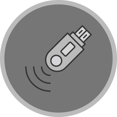 Web Kullanımı için USB Simgesi, Vektör İllüstrasyonu