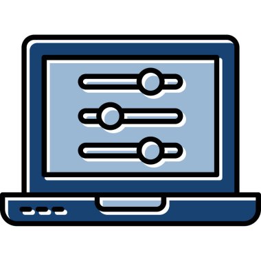 Web Kullanımı için Ayarlar Simgesi, Vektör İllüstrasyonu