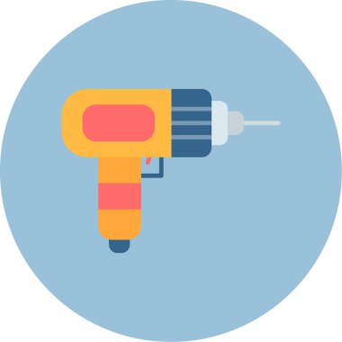 Web Kullanımı için Sondaj Makinesi Simgesi, Vektör İllüstrasyonu