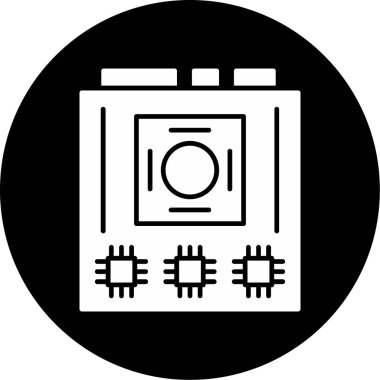 Web Kullanımı için Ana Kart Simgesi, Vektör İllüstrasyonu