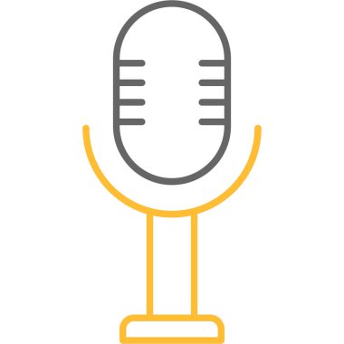 Web Kullanımı için Mikrofon Simgesi, Vektör İllüstrasyonu