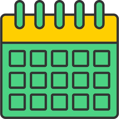 Web Kullanımı için Takvim Simgesi, Vektör İllüstrasyonu