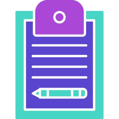 Web Kullanımı için Not Defteri Simgesi, Vektör İllüstrasyonu