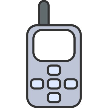 Web kullanımı için Cep Telefonu Simgesi, Vektör İllüstrasyonu