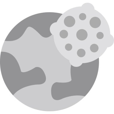 Web Kullanımı için Asteroid Simgesi, Vektör İllüstrasyonu