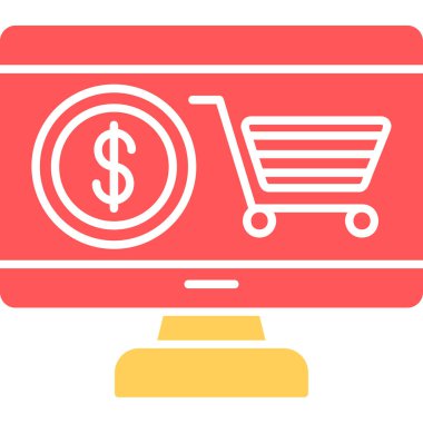 Web Kullanımı için Etrade Simgesi, Vektör İllüstrasyonu