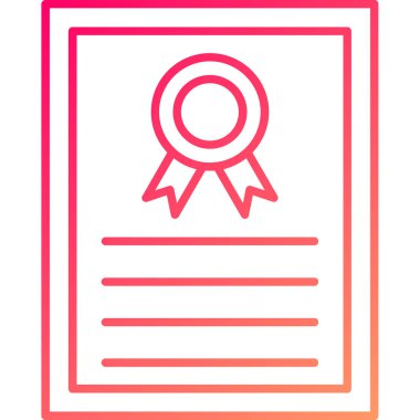 Web Kullanımı için Sertifika Simgesi, Vektör İllüstrasyonu