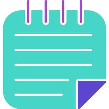 Yapışkan Not Simgesi, Web Kullanımı için Vektör İllüstrasyonu