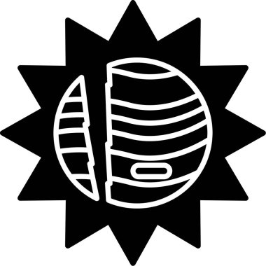 Web Kullanımı için Güneş Simgesi, Vektör İllüstrasyonu