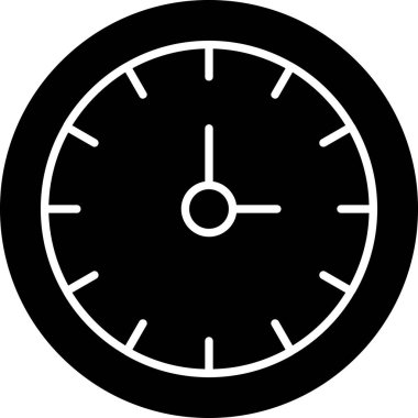 Web Kullanımı için Saat Simgesi, Vektör İllüstrasyonu