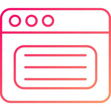 Web Tarayıcı Simgesi, Web Kullanımı için Vektör İllüstrasyonu