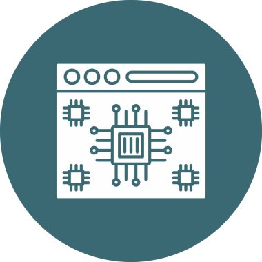 Robot simgesinin vektör illüstrasyonu