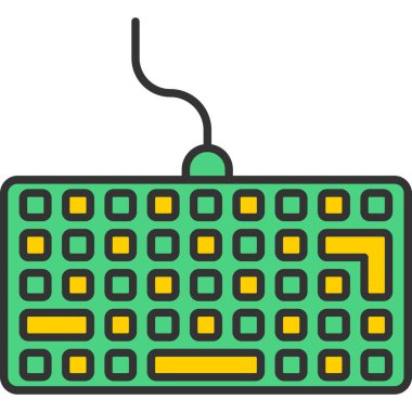 Klavye. Web simgesi basit illüstrasyon