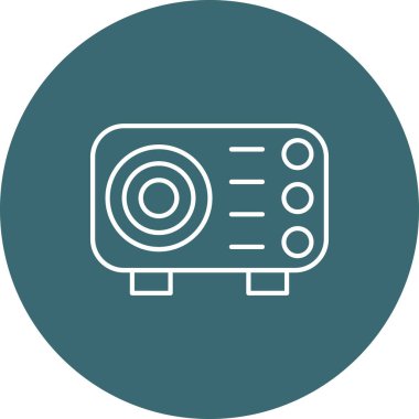 unique electric speaker line vector icon