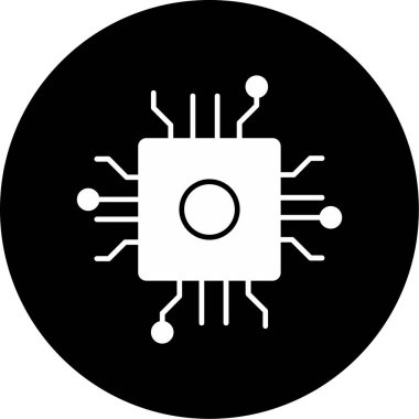 Devre kartı simgesi. vektör illüstrasyonu