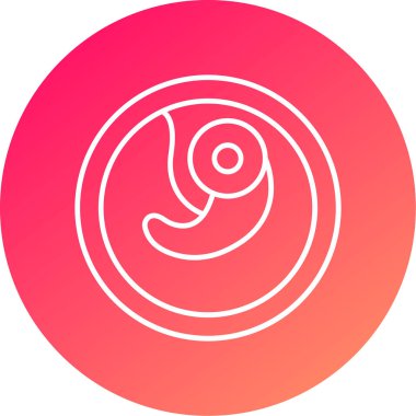 Kırmızı ve beyaz simgenin vektör illüstrasyonu