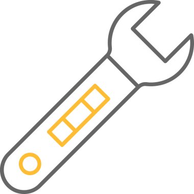 İngiliz anahtarı simgesi. Web için anahtar vektör simgelerinin özet çizimi