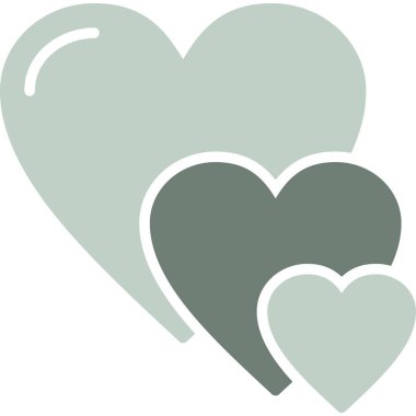 aşk kalpleri, ikon vektör illüstrasyonu