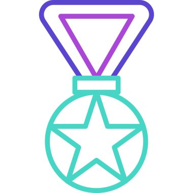 Madalya web vektör simgesi tasarımı