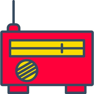 Modern radyo simgesinin vektör illüstrasyonu