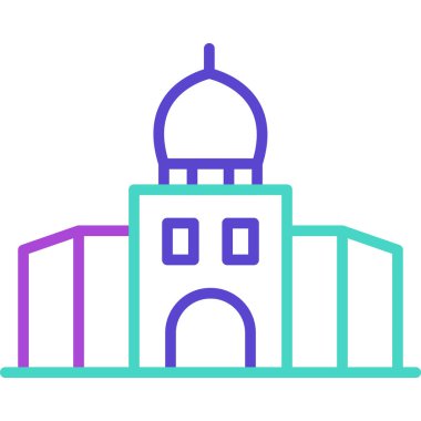 Cami simgesi vektör illüstrasyonu