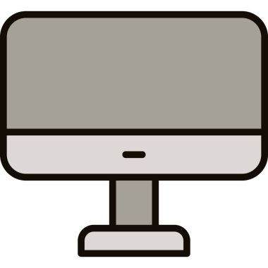 Bilgisayar masaüstü. Basit illüstrasyon