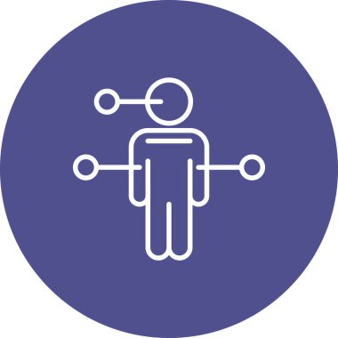 Benzersiz insan simgesi vektör illüstrasyonu