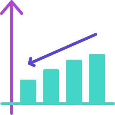 iş grafiği simgesi, vektör illüstrasyonu